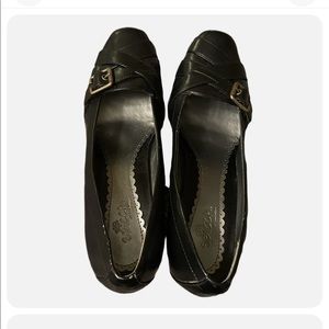 Sbicca Womens Shoes Heels Black Size 10W Buckle